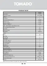 Предварительный просмотр 79 страницы tomado TCR1420S Instruction Manual