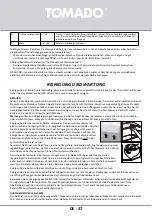 Preview for 37 page of tomado TCR1420W Instruction Manual