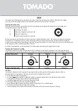 Предварительный просмотр 25 страницы tomado TCR1800B Instruction Manual