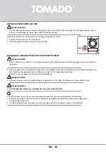 Preview for 12 page of tomado TDC8001W Instruction Manual