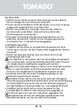 Preview for 41 page of tomado TDC8001W Instruction Manual