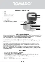 Preview for 42 page of tomado TDF2501W Instruction Manual