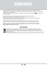 Preview for 50 page of tomado TDF2501W Instruction Manual