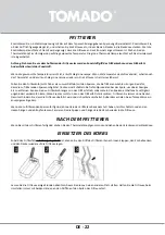 Preview for 22 page of tomado TDF5001B Instruction Manual