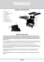 Предварительный просмотр 14 страницы tomado TDF6001B Instruction Manual