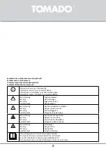 Предварительный просмотр 2 страницы tomado TDH8001W Instruction Manual