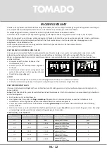 Preview for 12 page of tomado TDW5501B Instruction Manual