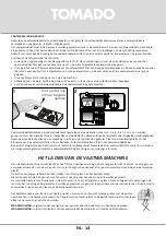 Preview for 14 page of tomado TDW5501B Instruction Manual