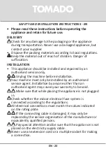 Preview for 23 page of tomado TDW5501B Instruction Manual