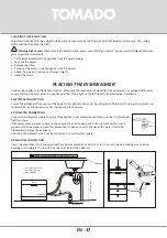 Preview for 37 page of tomado TDW5501B Instruction Manual