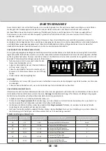 Preview for 50 page of tomado TDW5501B Instruction Manual