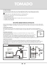 Preview for 57 page of tomado TDW5501B Instruction Manual