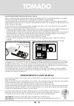 Preview for 71 page of tomado TDW5501B Instruction Manual