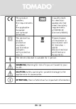 Предварительный просмотр 14 страницы tomado TEB1301W Instruction Manual