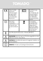 Предварительный просмотр 23 страницы tomado TEB1301W Instruction Manual