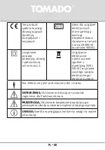 Предварительный просмотр 68 страницы tomado TEB1301W Instruction Manual