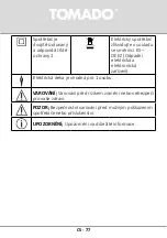 Предварительный просмотр 77 страницы tomado TEB1301W Instruction Manual