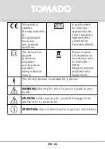 Предварительный просмотр 14 страницы tomado TEB1501W Instruction Manual