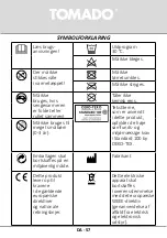 Предварительный просмотр 57 страницы tomado TEB1802G Instruction Manual