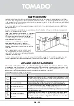 Preview for 22 page of tomado TEO3000B Instruction Manual