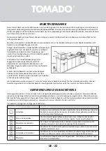 Предварительный просмотр 22 страницы tomado TEO4500B Instruction Manual