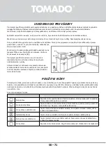 Предварительный просмотр 71 страницы tomado TEO4500B Instruction Manual