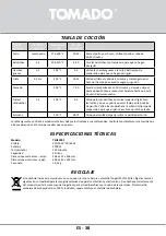 Preview for 38 page of tomado TEO4500S Instruction Manual