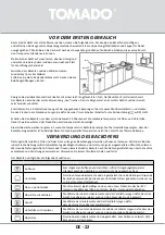 Preview for 22 page of tomado TEO6001B Instruction Manual