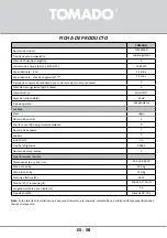 Предварительный просмотр 58 страницы tomado TFM4401B Instruction Manual