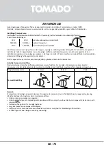 Preview for 75 page of tomado TFT4801W Instruction Manual