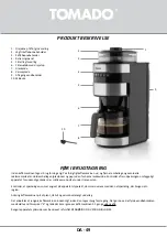 Предварительный просмотр 49 страницы tomado TGB0801S Instruction Manual