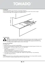 Preview for 9 page of tomado TGH6001S Instruction Manual