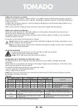 Предварительный просмотр 91 страницы tomado TGH6001W Instruction Manual