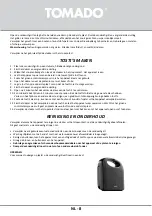 Предварительный просмотр 8 страницы tomado TGS2000B Instruction Manual