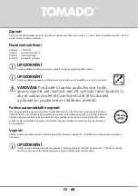 Preview for 68 page of tomado THP0401W Instruction Manual