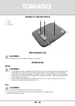 Preview for 18 page of tomado THP0402G Instruction Manual