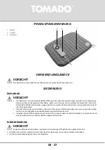 Preview for 27 page of tomado THP0402G Instruction Manual