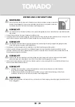 Preview for 29 page of tomado THP0402G Instruction Manual