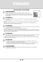 Preview for 38 page of tomado THP0402G Instruction Manual