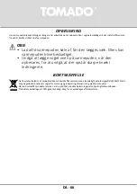 Preview for 66 page of tomado THP0402G Instruction Manual