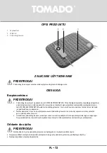 Preview for 72 page of tomado THP0402G Instruction Manual