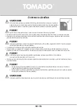 Preview for 91 page of tomado THP0402G Instruction Manual