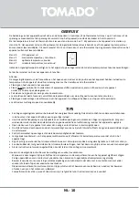 Предварительный просмотр 10 страницы tomado TLT4701W Instruction Manual