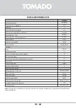 Предварительный просмотр 48 страницы tomado TLT4701W Instruction Manual