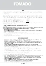 Предварительный просмотр 54 страницы tomado TLT4701W Instruction Manual