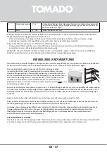 Предварительный просмотр 37 страницы tomado TLT4801B Instruction Manual