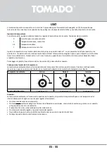 Предварительный просмотр 55 страницы tomado TLT4801B Instruction Manual