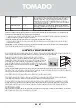 Предварительный просмотр 57 страницы tomado TLT4801B Instruction Manual