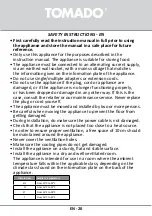 Preview for 20 page of tomado TLT4801W Instruction Manual