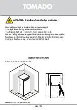 Preview for 73 page of tomado TLT4801W Instruction Manual